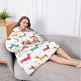 thumbnail image 5 of Oversized Wearable Blanket Hoodie,Colorful Funny Dachshund Sherpa Blanket Hoodie with Super Pockets,Super Warm Fuzzy Pullover for Women & Men, 5 of 6