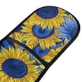 thumbnail image 2 of Dailycode Double Sided Oven Mitt with Loop Heat Resistant Kitchen Long Potholders 7" x 35" Blue Yellow Sunflowers, 2 of 6