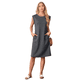thumbnail image 2 of Vestido Midi Informal de Verano para Mujer, con Cuello Redondo, Holgado, con Abertura y Bolsillos, Color Gris Oscuro, Talla XL, 2 of 8