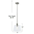 thumbnail image 2 of Creative Co-Op Robert Stevenson Lighting Rhodes - Metal and Clear Ribbed Glass Ceiling Light, Brushed Nickel, 2 of 7