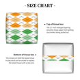 thumbnail image 5 of Uemuo St. Patrick's day argyle Pattern Tissue Box Cover Holder, Square with Bottom Belt - PVC Leather Decorative Organizer for Tabletop, Bathroom, Car, Office, 5 of 7