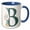Blue/White, variant on 3drose, Cute Teal Christmas Monogram Initial B, 11oz Mug