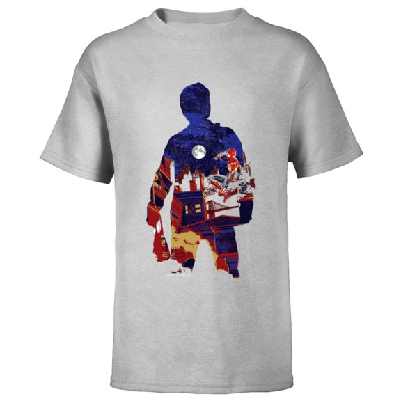 Marvel Spider-Man: No Way Home Peter Parker Silhouette - Short Sleeve T-Shirt for Kids – Customized-Athletic Heather