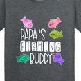 thumbnail image 4 of Inktastic Papa's Fishing Buddy with Colorful Fish Youth T-Shirt, 4 of 5