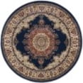 thumbnail image 3 of Sensation Transitional 5' Round Navy and Beige Polypropylene Indoor Area Rug, 3 of 7
