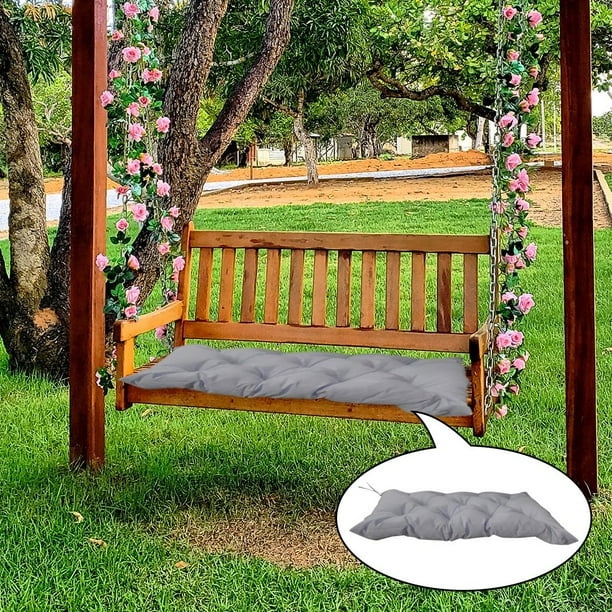 Cojines de asiento para Tumbona Cola Cubierta de banco Gris claro 120x50x10cm