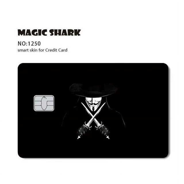 Magic Shark Earth Golden Flower Cat Ainime Circuit Board Matte Skin Sticker Film Cover for Credit Card Bank Card 1250 Large Chip