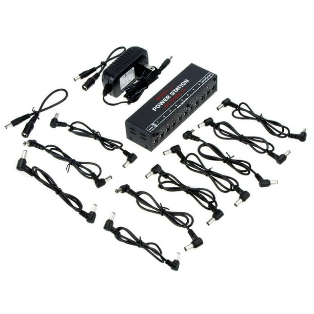 Mini Power Supply Station 10 Isolated DC Outputs for 9V 12V 18V Guitar Effect with Power Cables