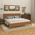 thumbnail image 3 of Modern Solid Wood King Size Platform Bed with Sturdy Wooden Slats Support,No Box Spring Needed, Seadrift, 3 of 8