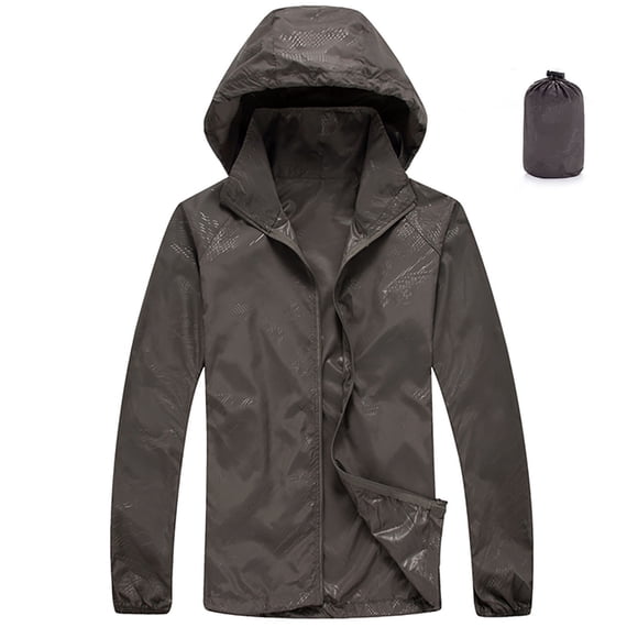 Timegard Manteau de Pluie Compressible pour Femme Coupe-Vent Léger à Capuche Manteau d'Extérieur d'Automne Imperméable avec Poches