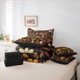 thumbnail image 6 of Homewish Bohemain Style Plant 7-Piece Twin Bedding Sets,Rustic Mushroom Bedding Comforter Set,Brown Flower Floral Sheet Sets For Men Women,Microfiber Bedroom Decor Reversible, 6 of 8