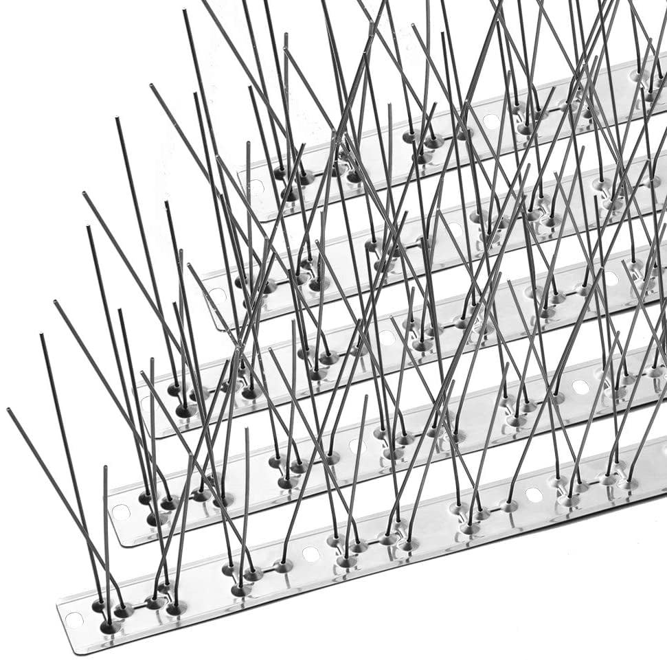 Bird Spikes with Stainless Steel Base, Durable Bird Repellent Spikes