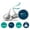 Blue & Teal Green, variant on Darling Souvenir 190 Pcs Retirement Party Favor Stickers chocolate&nbsp;Candy Labels-Navy Blue