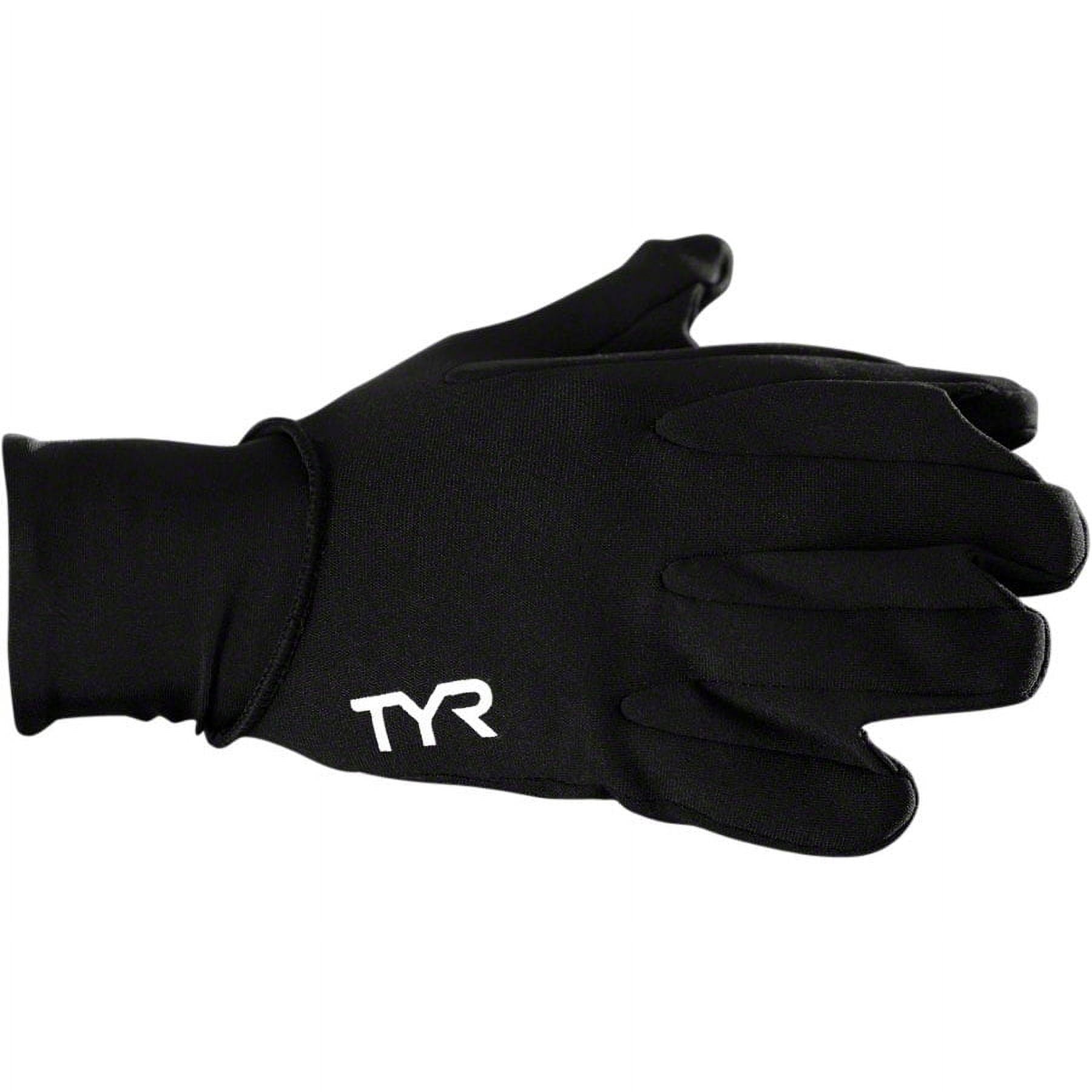 TYR Neoprene Swim Gloves Black Large (9-10.5cm Palm Width) Insulated Durable