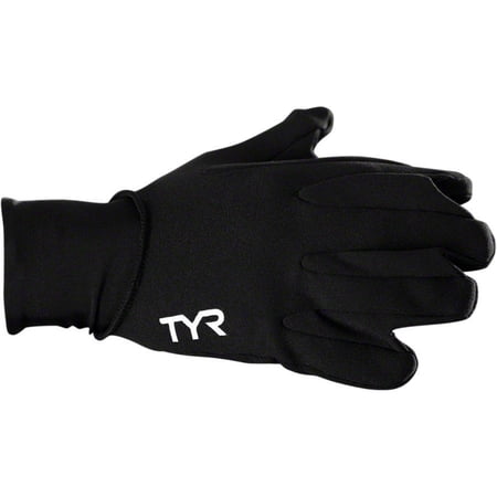 TYR Neoprene Swim Gloves Black Large (9-10.5cm Palm Width) Insulated Durable