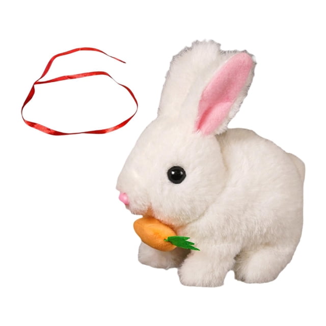 Juguete interactivo de conejo electrónico, juguete de , juguete de peluche novedoso, decoración del hogar para la familia adolescentes niñas