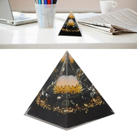 Pirámide de Chakra, emparejamento armonioso Pyramid de Cristal exquisito Adornos de Artesanía para el Hogar Saldos de la Energía del Cuerpo Inspirador para escritorio de