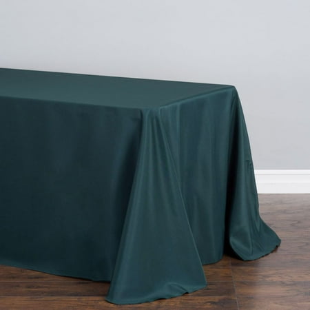 

LinenTablecloth 90 x 156 in Rectangular Polyester Tablecloth Hunter Green