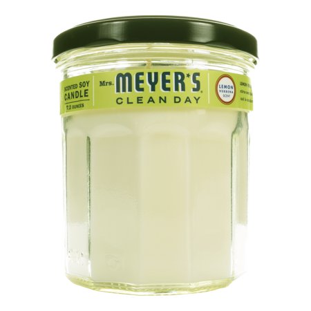 Mrs. Meyer’s Clean Day Scented Soy Candle, Large Glass, Lemon Verbena, Candle, 7.2 ounce