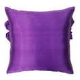 thumbnail image 5 of S4Sassy Handmade Frill Purple Satin Cushion Cover Square Pillow Case 12 x 12, 5 of 5