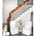 thumbnail image 7 of 2 Pack Fall Garland Maple Leaf, 5.9Ft/Piece Hanging Vine Garland Artificial Autumn Foliage Garland Thanksgiving Decor for Home Wedding Fireplace Party Christmas (Brown), 7 of 7