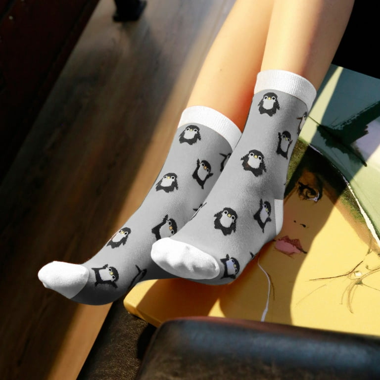 WANYNG Women Fun Socks Cute Penguin Animal Fun Novelty Cotton Gift