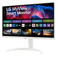 thumbnail image 4 of LG 27SR75U-W MyView 27 inch 4K UHD (3840x2160) IPS HDR10 USB Type-C 65W PD Smart Monitor webOS 23 AirPlay Screen Share Bluetooth ThinQ App Built-in Speaker HDMI White, 4 of 5