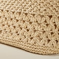 thumbnail image 5 of Nvzi Bolso de hombro tejido, bolso de mano tejido y bolso de cosméticos, bolso de mano tejido elegante para playa de verano, 18,11 x 1,96 x 13,77 pulgadas, blanco, 5 of 5