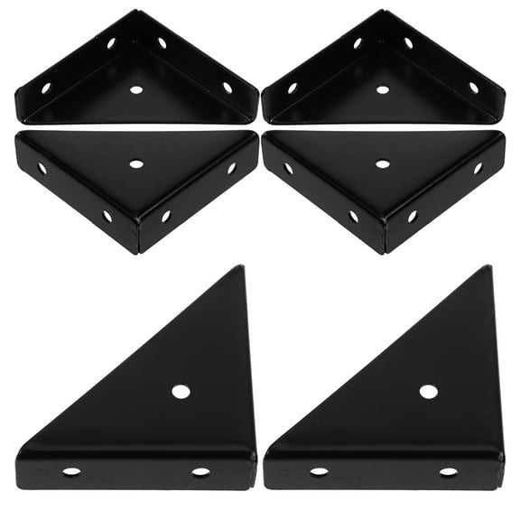FOMIYES 6pcs White Iron Corner Brackets for DIY Furniture with High Load-bearing Capacity and Decorative