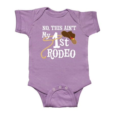 

Inktastic No This Ain t My 1st Rodeo Cowboy Hat and Lasso Gift Baby Boy or Baby Girl Bodysuit