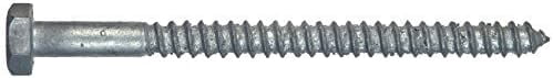 Hillman 1/4 in. x 4 in. L Hex Hot Dipped Galvanized Steel Lag Screw 100 pk