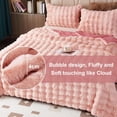 thumbnail image 5 of SHANNA Soft Warm Rabbit Plush Fleece Blankets Thick 1000 GSM Throws for Sofa, Large Fluffy Versatile Blanket Bed Throw for Bedroom, Couch, Pink, 40"L x 63"W, 5 of 11