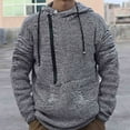 thumbnail image 1 of Weiqiqre Men's Sweaters , Men Winter Fashion Fallow Pullover Jacket Long Sleeve Hooded Brocade Sweater, 1 of 4