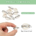 thumbnail image 2 of 10Pcs Encanto de Concha a Granel Pendientes de Concha Natural para Hacer Joyería, Plata, 2 of 6