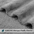 thumbnail image 4 of PAVILIA Sherpa Throw Blanket For Couch Sofa, Grey Fluffy Warm Plush Blanket for Bed, Cozy Super Soft Lightweight Throw, Fuzzy Decorative Blanket, All Season Home, 50x60, 4 of 9