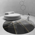 thumbnail image 5 of Alfombra redonda VIKAMA ligera de lujo para escritorio de oficina, antideslizante, para el hogar, mesa de comedor, estudio, área grande, decoración de dormitorio, 5 of 5