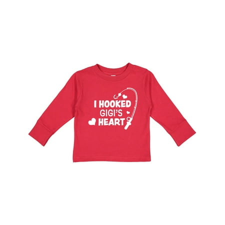 

Inktastic I Hooked Gigi s Heart with Fishing Rod Gift Toddler Boy or Toddler Girl Long Sleeve T-Shirt