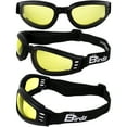 thumbnail image 5 of Birdz Eyewear Cardinal Folding Padded Motorcycle Goggles Black Frame with Yellow Lenses, 5 of 5