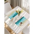 thumbnail image 5 of Turquoise Summer Beach Coastal Placemats Set of 4, Nautical Beige Seaside Placemats for Dining Table, Place Mats for Kitchen Tabletop, Waterproof Wipeable Dining Table Mats Set, 5 of 9