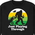 thumbnail image 3 of Instant Message - Just Playing Through - Sasquatch - Men's Crew Neck Fleece Pullover, 3 of 6