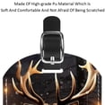 thumbnail image 4 of Square 2Pack PU Leather Christmas Elk Cruise Luggage Tag with Privacy Cover and Name ID Tag for Travel Handbags Backpacks Luggage Tags, 4 of 6