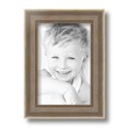 thumbnail image 2 of ArtToFrames 6" x 9" Aged White Gold Picture Frame, 6x9 inch Silver Wood Poster Frame (WOM-2036),  Pack, 2 of 7