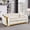 White, variant on Velvet Luxury Chesterfield Sofa Set, 84 Inches Tufted 3 Seat Couch with Gold Stainless for Living Room (Black)