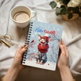 thumbnail image 3 of Hello Winter Sphynx Smiling in Red Scarf Hat Welcome Christmas Spiral Bound Journal Cat Lover Kitten Owner Gifts Idea 5x7in Spiral Notebook - 00017, 3 of 5