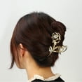 thumbnail image 3 of 1pc Metal Hair Claws Hair Clips Hair Barrettes for Women Gold Tone 4.45''x2.32''x1.18'', 3 of 7