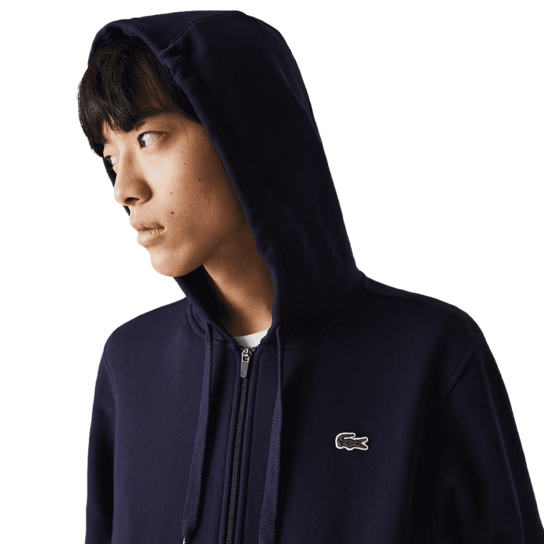 Lacoste Mens Sport Long Sleeve Fleece Full Zip Hoodie Sweatshirt Blue/Navy Blue Walmart.com