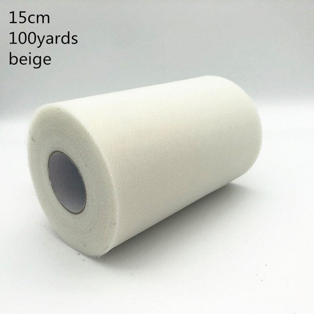 Rollo de tul de Organza para decoración de fiesta de boda, accesorios de costura, 100 yardas, 15cm
