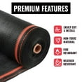 thumbnail image 2 of SEALTECH Heavy Duty Safety Debris Netting Rolls - Fire Retardant,1/4” Mesh roll, for Scaffold Enclosure, Visibility Barrier, for Construction & Agricultural Use. (Black-5.5 ft X 150 ft), 2 of 7