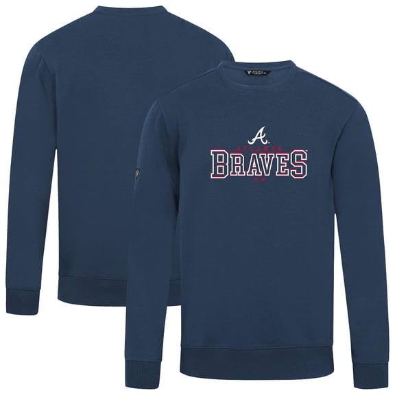 Men's Levelwear Navy Atlanta Braves Zane Journey Sweatshirt