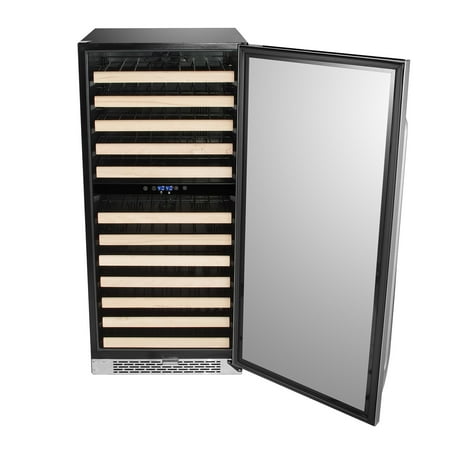 Whynter - 92-Bottle Dual Zone Wine Cooler - Stainless Steel